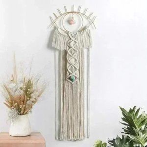 Free People Evil Eye Crystal Stone Boho Wall Hang